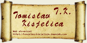 Tomislav Kisjelica vizit kartica